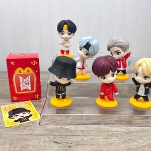 McDonald's Tiny Tan BTS Lot of 6 LOOSE Collectible Figures Happy Meal